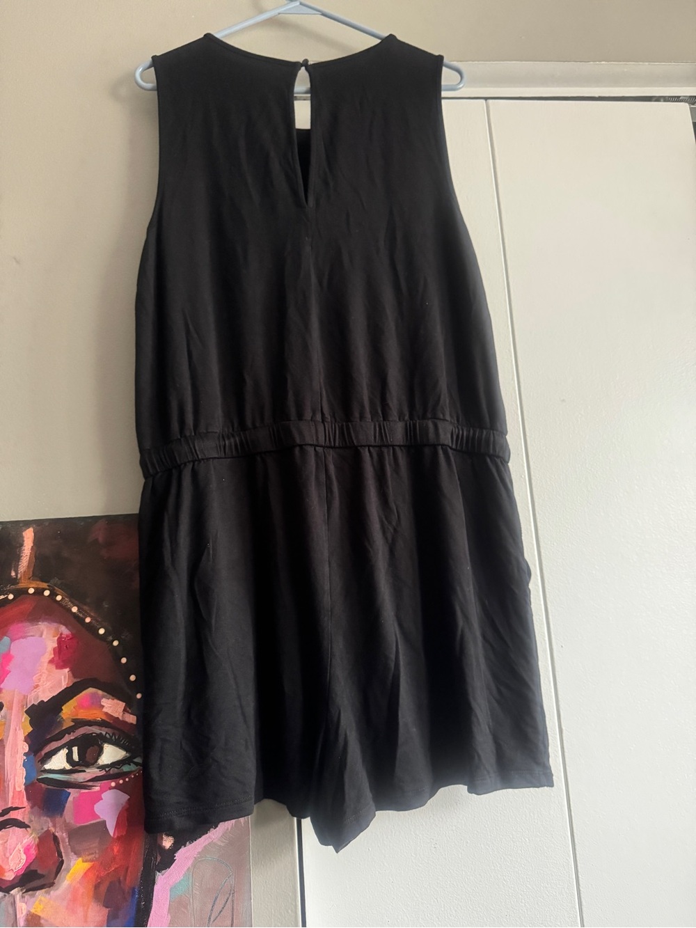 Essential Black Sleeveless Jersey Romper with Pockets size L/XL - Picture 8 of 10